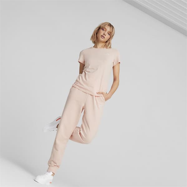 Puma Byxor Ess+ Embroidery High Rosa S Kvinna