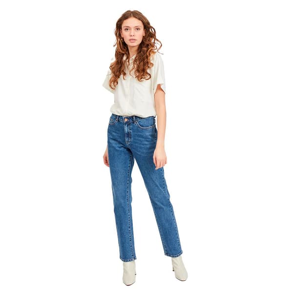 Vila Almindelige Talje Straight Jeans Stray Dl Blå 34 / 30 Kvinde