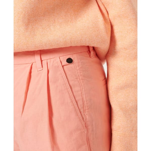 Superdry Shorts Studios Linen Orange XL Kvinna