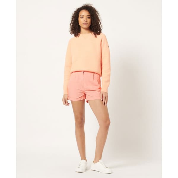Superdry Shorts Studios Linen Orange XL Kvinna