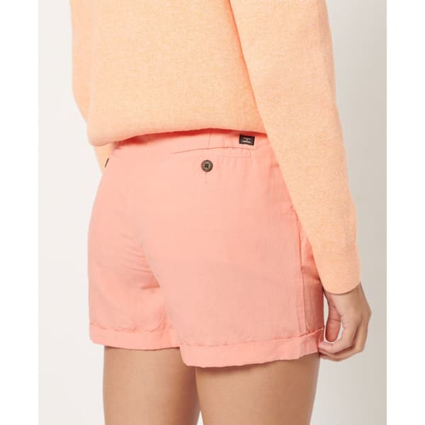 Superdry Shorts Studios Linen Orange XL Kvinna