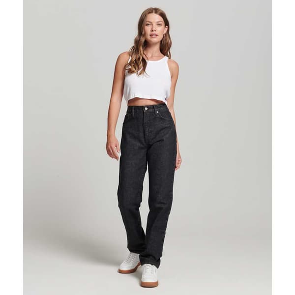 Superdry Jeans Vintage High Rise Straight Svart 32 / 32 Kvinna
