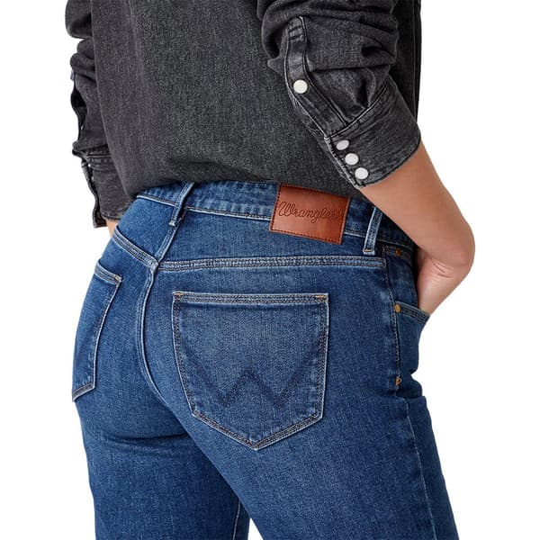 Wrangler Farkut Straight Sininen 33 / 34 Nainen