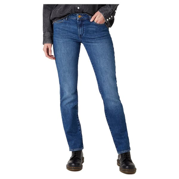 Wrangler Farkut Straight Sininen 33 / 34 Nainen