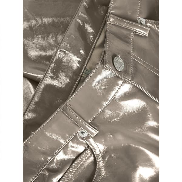 Jack & Jones Byxor Med Hög Midja Kenya Straight Faux Leat Brun L Kvinna