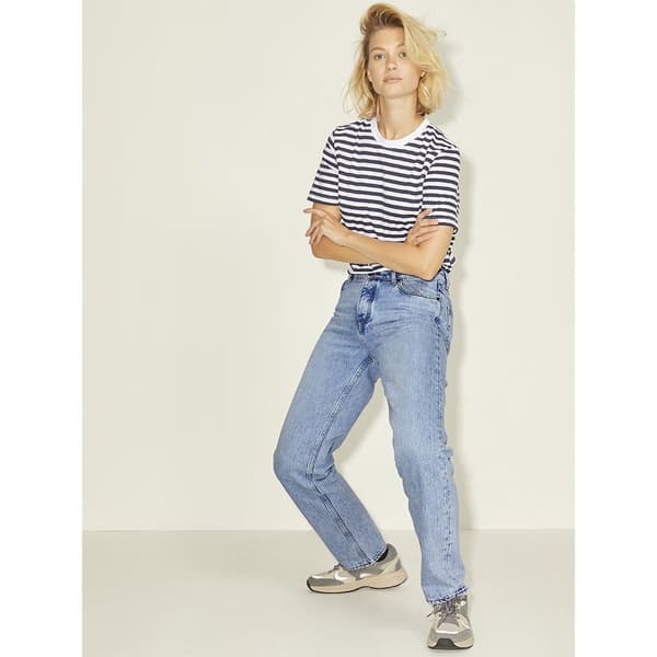 Jack & Jones Jeans Med Mellemtalje Seoul Straight Cr3007 Blå 30 / 34 Kvinde