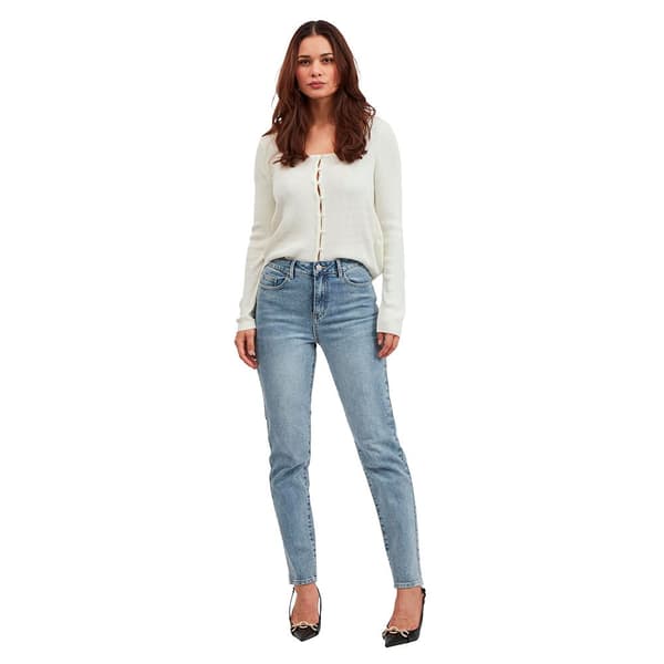 Vila Jeans Med Hög Midja Mommie Dl Mom Blå 40 / 32 Kvinna