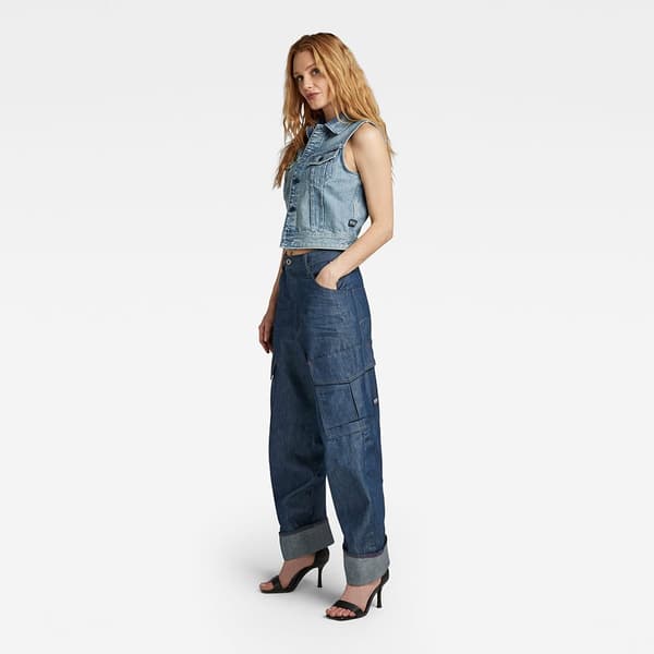 G-star Cargo Bukser 3d Boyfriend Fit Blå 23 / 30 Kvinde