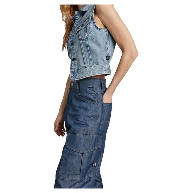 G-star Cargo Bukser 3d Boyfriend Fit Blå 23 / 30 Kvinde