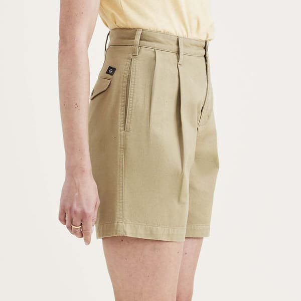 Dockers Shorts Pleated Original Gul 27 Kvinna