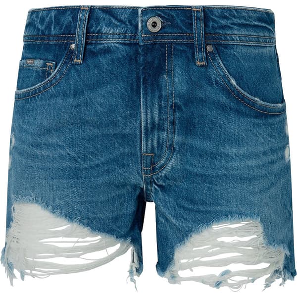 Pepe Jeans Farkkushortsit Thrasher 1/4 Vt2 Sininen 24 Nainen