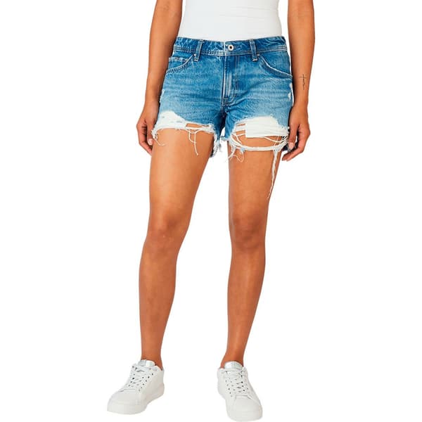 Pepe Jeans Farkkushortsit Thrasher 1/4 Vt2 Sininen 24 Nainen