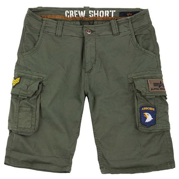 Alpha Industries Crew Patch Shorts Grönt 36 Man