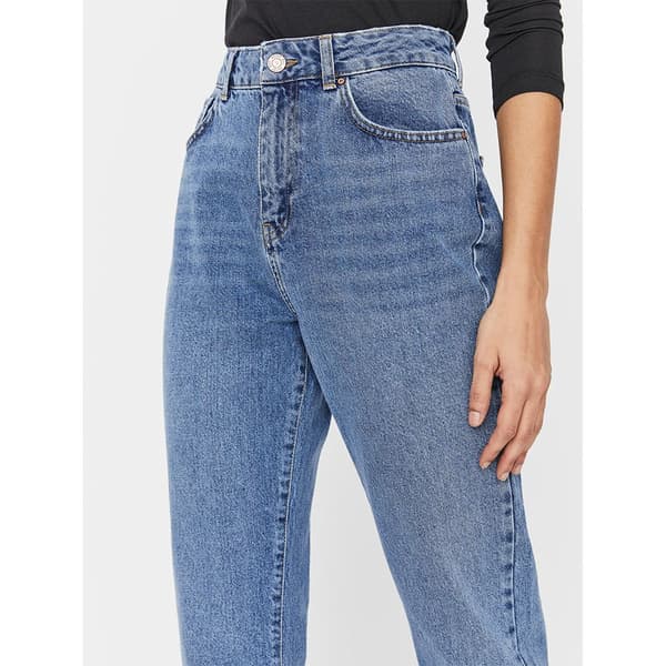 Noisy May Jeans Isabel High Waist Ankle Mom Ki018mb Blå 26 / 32 Kvinde