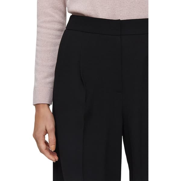 Selected Byxor Tinni Mid Waist Wide Svart 38 Kvinna