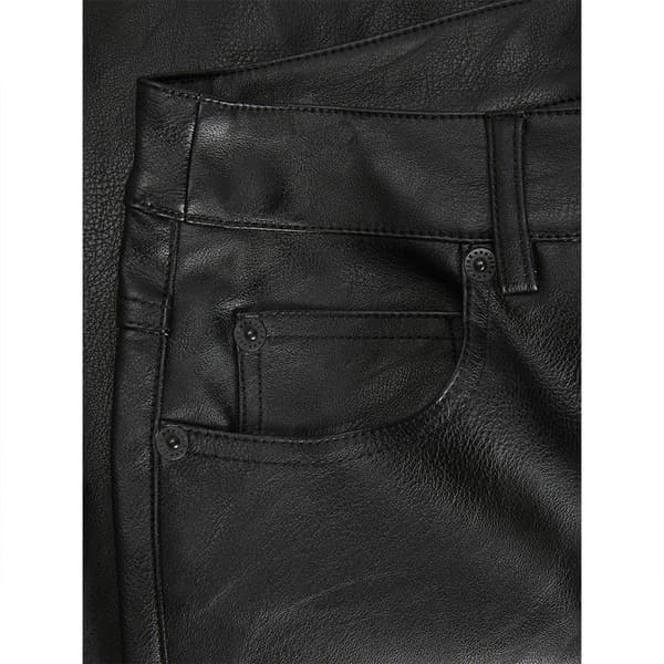 Jack & Jones Byxor Med Hög Midja Kenya Straight Faux Leat Svart S Kvinna