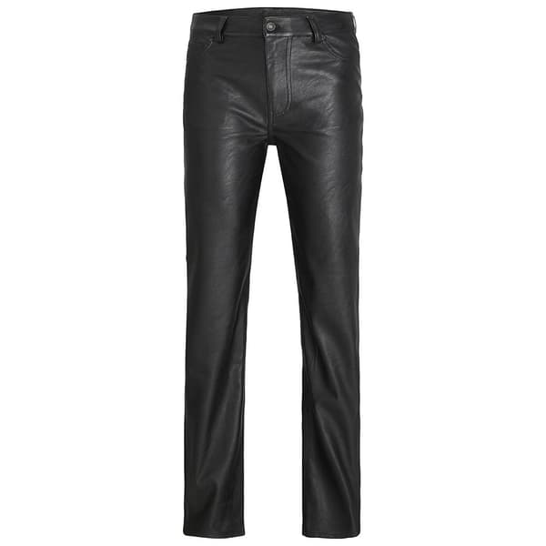 Jack & Jones Byxor Med Hög Midja Kenya Straight Faux Leat Svart S Kvinna