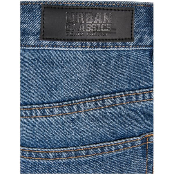 Urban Classics Jeans Med Mellemtalje Straight Slit Blå 38 Mand
