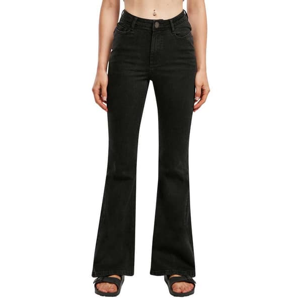 Urban Classics Jeans Med Hög Midja Organic Flared Svart 32 Kvinna