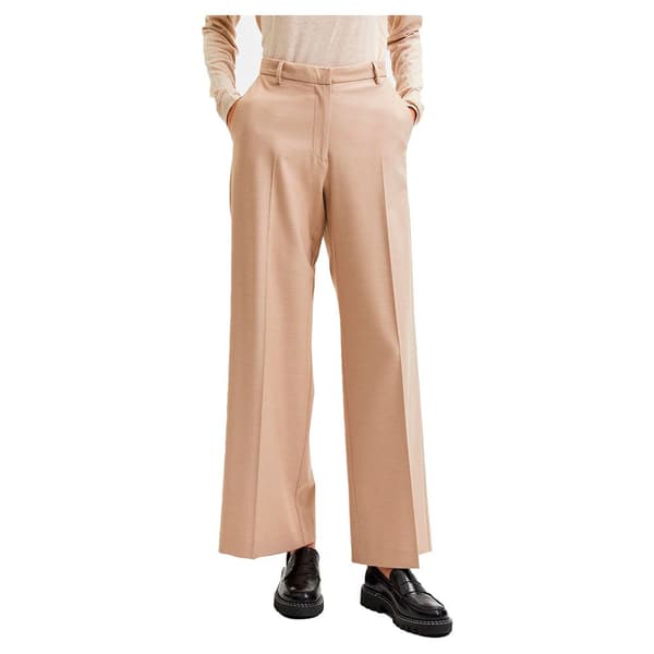 Selected Klänning Byxor Hög Midja Elinna B Wide Beige 38 Kvinna