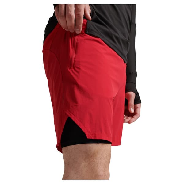Superdry Shorts Run Premium Layered Rød XL Mand