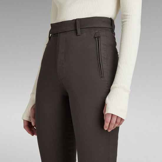 G-star Chino Byxor Weld High Skinny Grönt 31 / 34 Kvinna