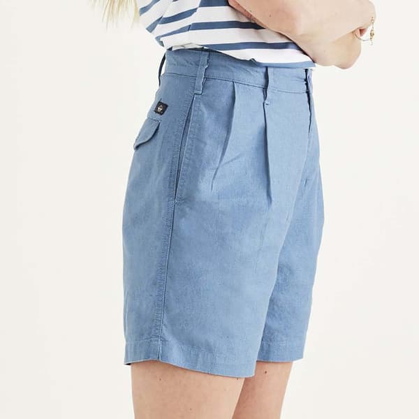 Dockers Shorts Pleated Original Blå 26 Kvinna