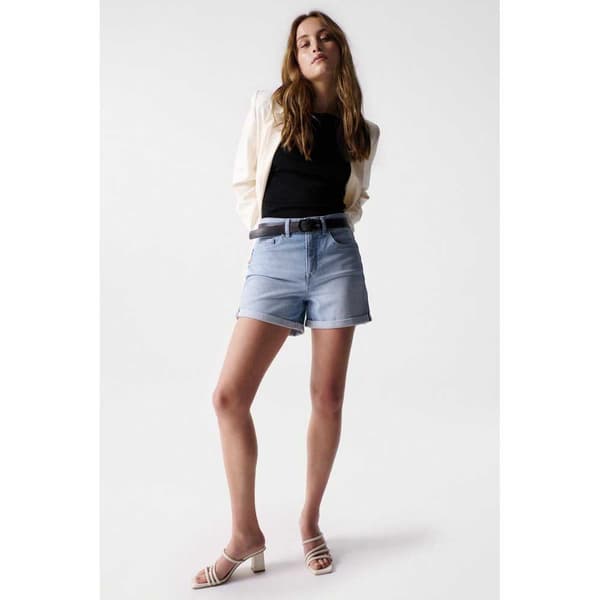 Salsa Jeans Shorts Glamour Bleach Blå 28 Kvinde