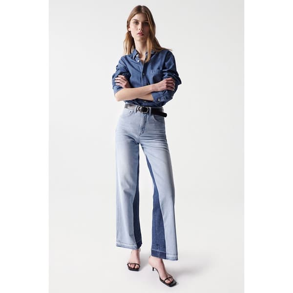 Salsa Jeans Jeans Glamour Cropped Straight Blå 28 / 32 Kvinna