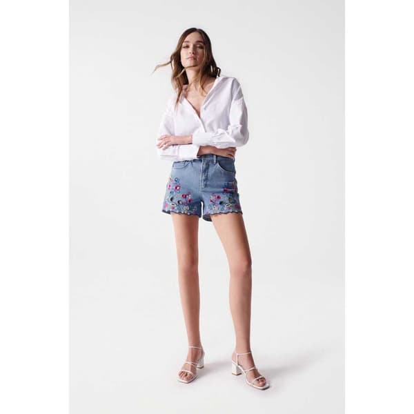 Salsa Jeans Shorts Glamour Blå 28 Kvinna
