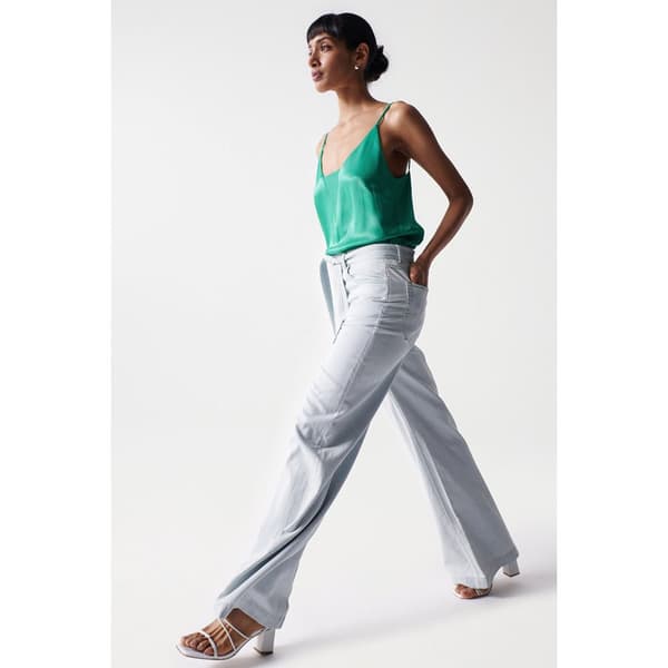 Salsa Jeans Korkeavyötäröiset Farkut Palazzo Sininen 26 / 32 Nainen