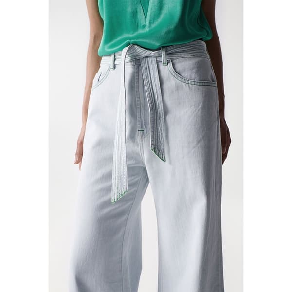 Salsa Jeans Korkeavyötäröiset Farkut Palazzo Sininen 26 / 32 Nainen