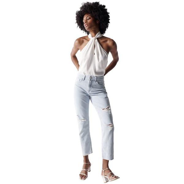Salsa Jeans Jeans True Cropped Slim Fit Blå 28 / 28 Kvinna
