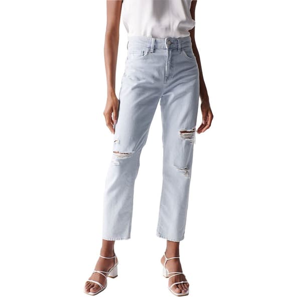 Salsa Jeans Jeans True Cropped Slim Fit Blå 28 / 28 Kvinna