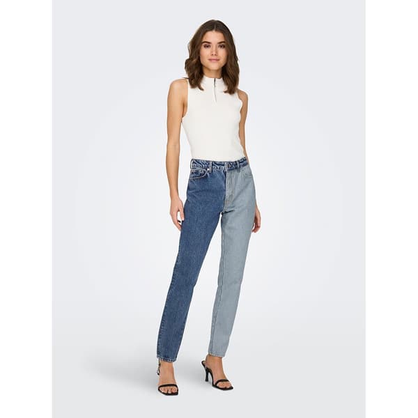 Only Jeans Med Høj Talje Linda Mom Fit Blå 27 / 30 Kvinde