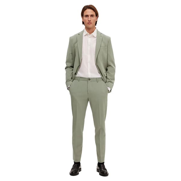 Selected Mekko Housut Corby Seersucker Slim Fit Vihreä 44 Mies