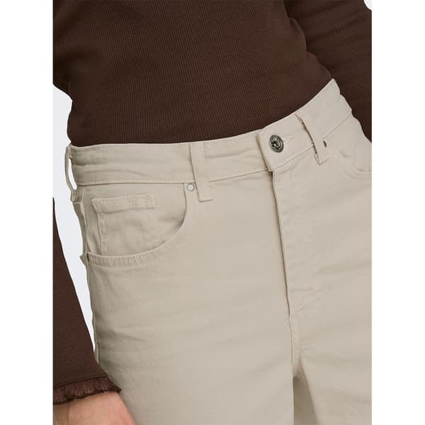 Only Jeans Med Hög Midja Juicy Wide Leg Fit Beige 28 / 32 Kvinna