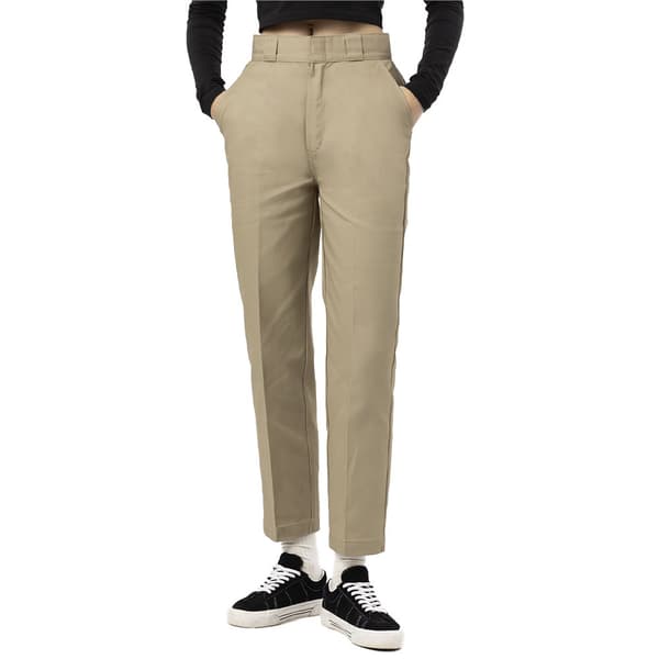 Dickies Byxor Phoenix Cropped Beige 28 Kvinna