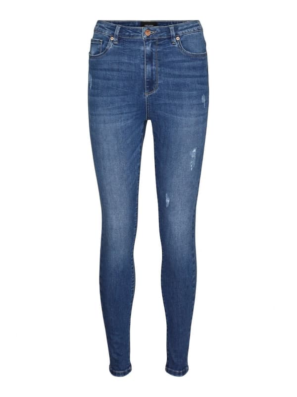 Vero Moda - vmSophia HR Skinny Jeans GU3288 Mellanblå L/32