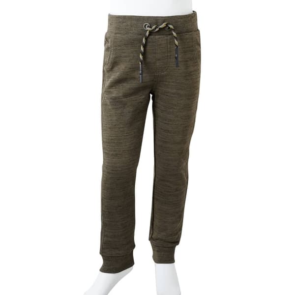 vidaXL Lasten collegehousut meleerattu tumma khaki 104