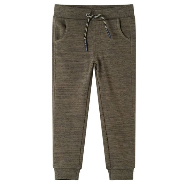 vidaXL Lasten collegehousut meleerattu tumma khaki 104