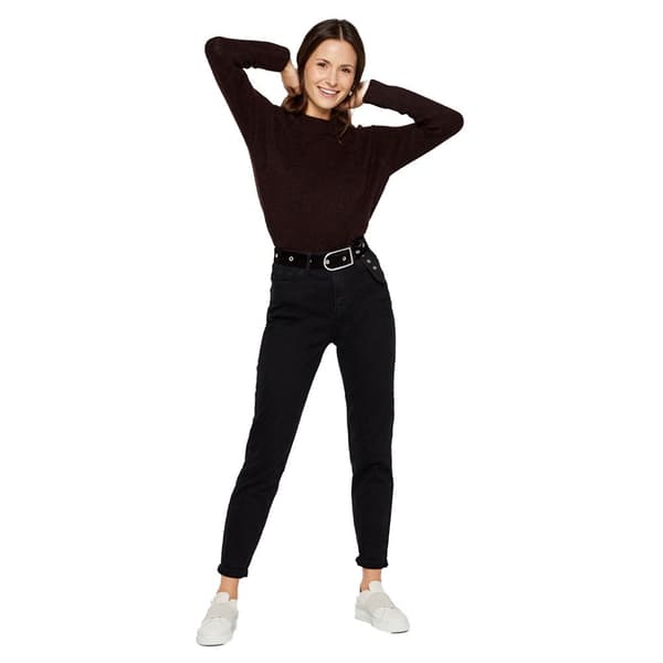 Pieces Jeans Kesia Mom High Waist Ankle Sort S Kvinde