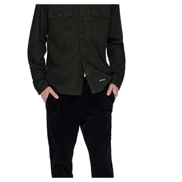 Only & Sons Bukser Linus Life Cropped Cord 9912 Sort XL Mand