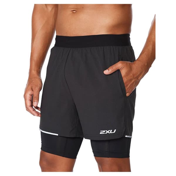 2xu Shorts Bukser Aero 2 In 1 5´´ Sort 2XL Mand