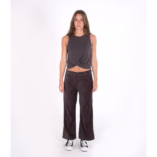 Hurley Housut Wide Leg Corduroy Musta S Nainen