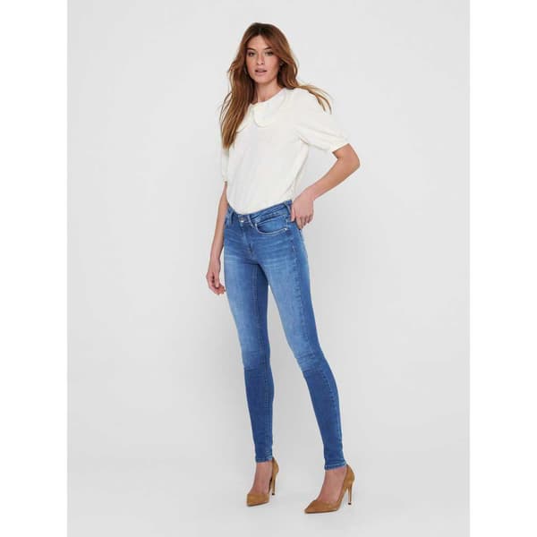 Only Jeans Blush Life Mid Waist Skinny Blå XS / 32 Kvinna
