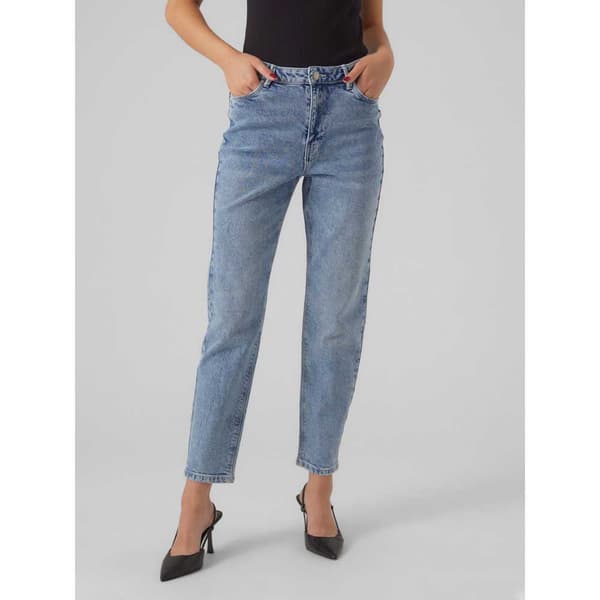 Vero Moda Jeans Med Høj Talje Linda Mom Fit Gu3184 Blå 27 / 30 Kvinde
