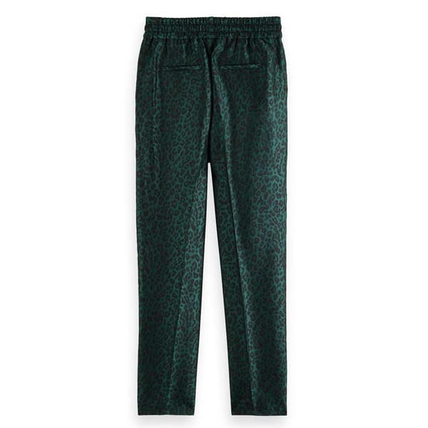 Scotch & Soda Joggare Maia Tapered Leg Leopard Jacquard Grönt S Kvinna