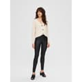 Miniatyrbillede 5 af 7: Selected Sylvia Mid Waist Leggings Stretch Leather Sort 42 Kvinde