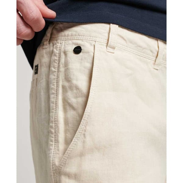 Superdry Shortsit Studios Overdyed Linen Beige S Mies